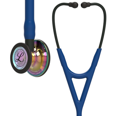 Littmann Cardiology IV Stethoscope - Navy Blue · Black Stem · High Polish Rainbow