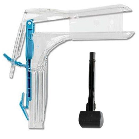 ClearSpec 101-102 Small Disposable Vaginal Speculum with LED Illuminator and Protective Sheath.