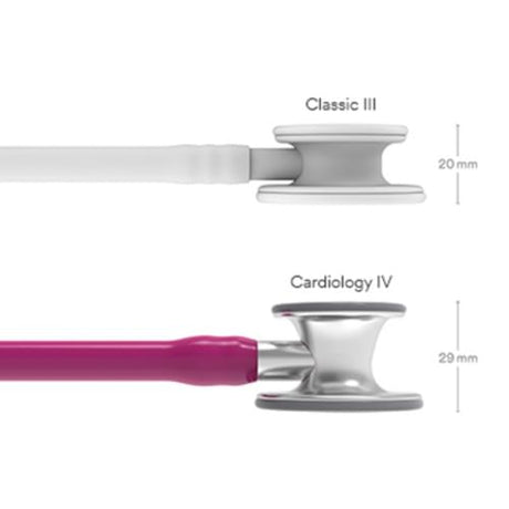 Littmann Cardiology IV Stethoscope in Raspberry with 27-inch tubing length.