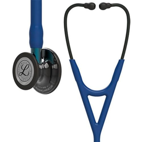 Littmann Cardiology IV High Polish Smoke Chestpiece Stethoscope with Navy Tubing.