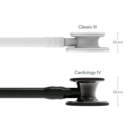 Littmann Cardiology IV Stethoscope in Black with Smoke-Finish Chestpiece.