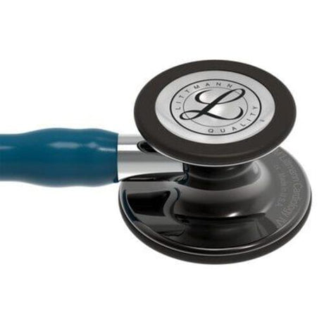 Littmann Cardiology IV Stethoscope in Caribbean Blue with Smoke-Finish Chestpiece.
