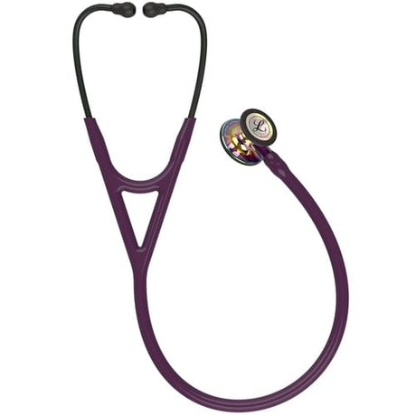 Littmann Cardiology IV Stethoscope with Rainbow Chestpiece and Plum Tubing.