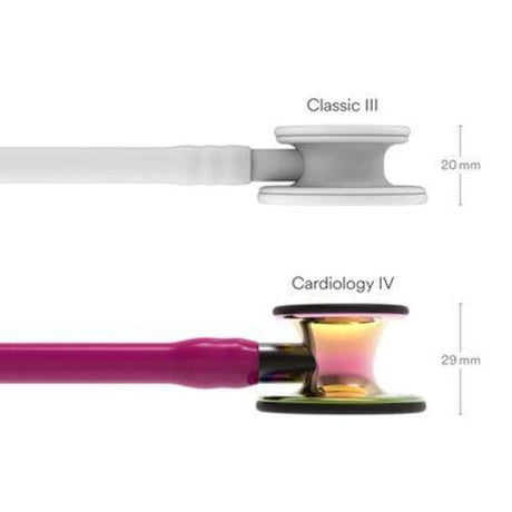 Littmann Cardiology IV Stethoscope in Raspberry with Rainbow Finish Chestpiece.