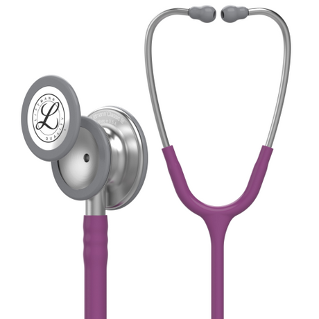 Littmann Classic III Stethoscope in Plum with Dual-Sided Chestpiece for Adult and Pediatric Use.