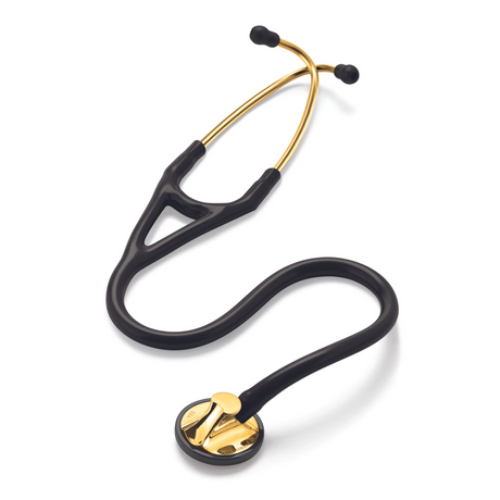 Littmann Master Cardiology Stethoscope – Black, Brass Headset, Brass, High Polish – full stethoscope.