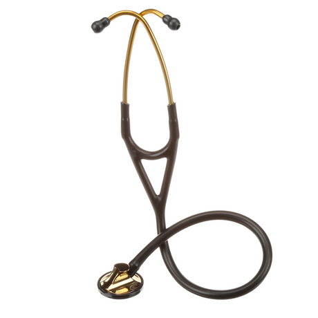 Littmann Master Cardiology Stethoscope – Black, Brass Headset, Brass, High Polish.