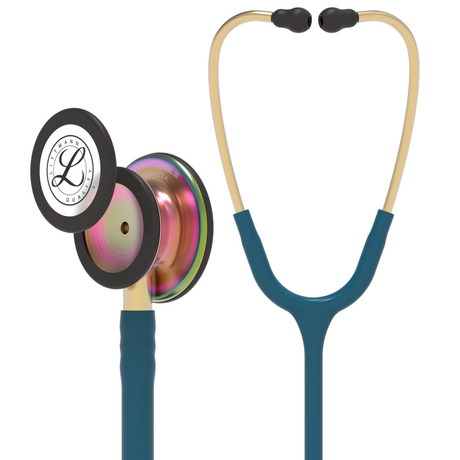 Littmann Classic III Stethoscope – Caribbean Blue, High Polish Rainbow.