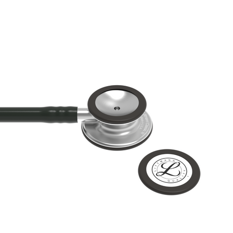 Littmann Classic III Stethoscope – Black, Stainless Steel – chestpiece close-up.