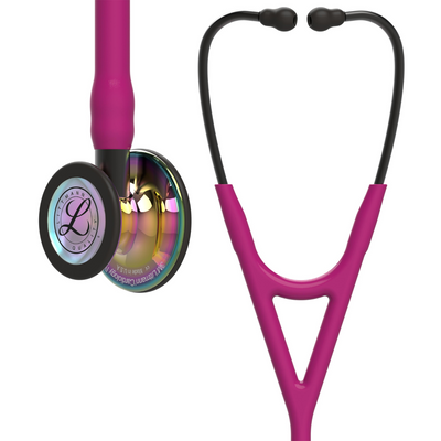 Littmann Cardiology IV Stethoscope - Raspberry · Smoke Stem · High Polish Rainbow