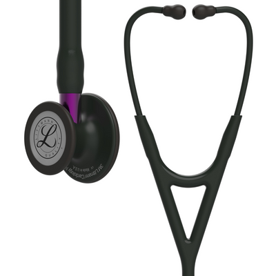 Littmann Cardiology IV Stethoscope - Black · Violet Stem · Black