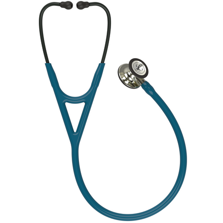 Littmann Cardiology IV Stethoscope – Caribbean Blue, Champagne, Standard – full stethoscope.