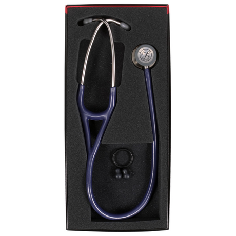 Littmann Cardiology IV Stethoscope, Satin Tubing – Midnight Blue, Stainless Steel – size diagram.