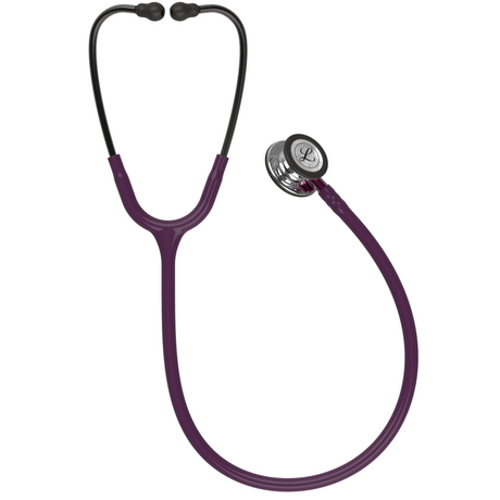 Littmann Classic III Stethoscope – Plum, Pink Stem, Mirror – full stethoscope.