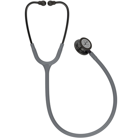 Littmann Classic III Stethoscope – Gray, Violet Stem, Smoke – full stethoscope.