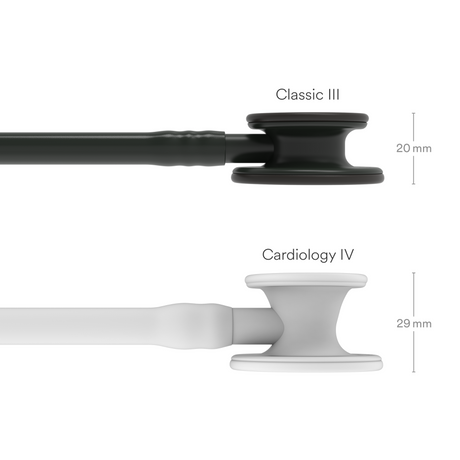 Littmann Classic III Stethoscope – Black, Black – size diagram.