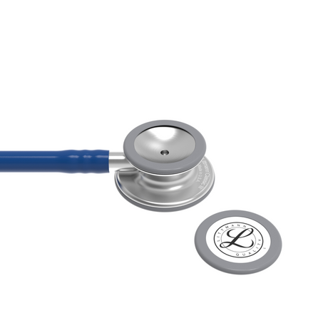 Littmann Classic III Stethoscope – Navy Blue, Stainless Steel – chestpiece close-up.