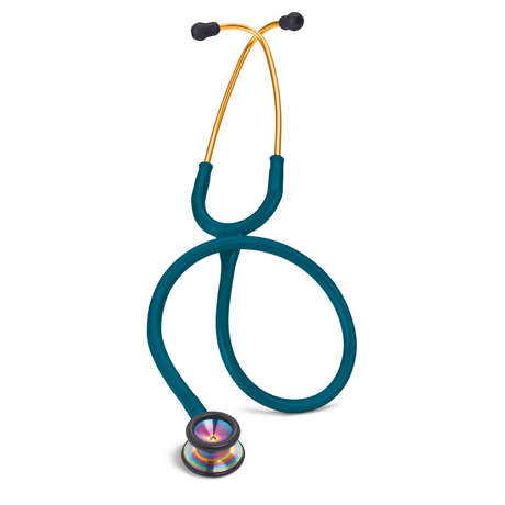 Littmann Classic II Pediatric Stethoscope – Caribbean Blue, Rainbow, Standard – full stethoscope.