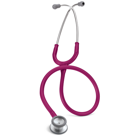 Littmann Classic II Pediatric Stethoscope – Raspberry, Stainless Steel, Standard – full stethoscope.