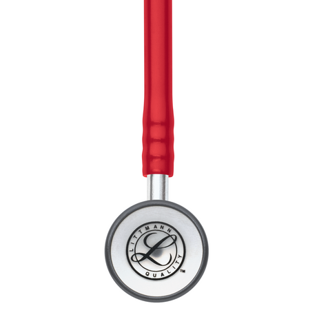 Littmann Classic II Pediatric & Infant Stethoscope – Red, Stainless Steel, Standard – chestpiece close-up.