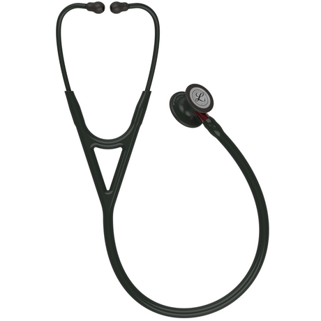 Littmann Cardiology IV Stethoscope – Black, Red Stem, Black, Standard – full stethoscope.