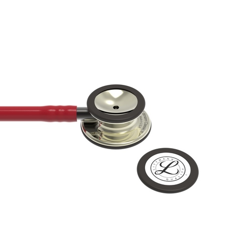 Littmann Classic III Stethoscope – Burgundy, Smoke Stem, Champagne – size diagram.