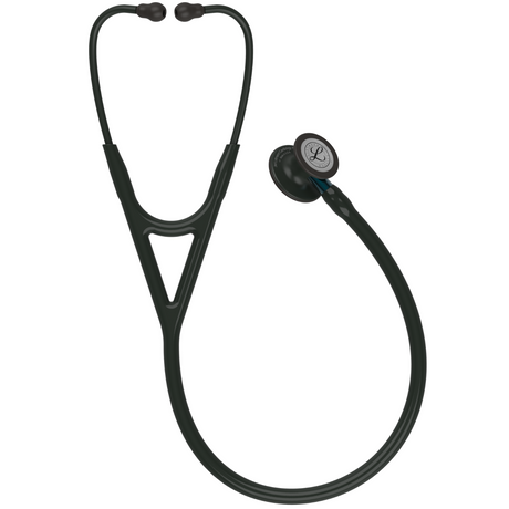 Littmann Cardiology IV Stethoscope – Black, Blue Stem, Black, Standard – full stethoscope.