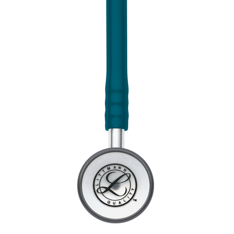 Littmann Classic II Pediatric & Infant Stethoscope – Caribbean Blue, Stainless Steel, Standard – chestpiece close-up.