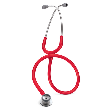 Littmann Classic II Pediatric & Infant Stethoscope – Red, Stainless Steel, Standard – full stethoscope.