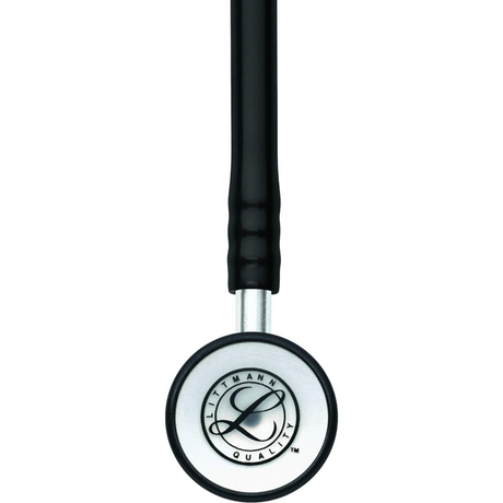 Littmann Classic II Pediatric & Infant Stethoscope – Black, Stainless Steel, Standard – chestpiece close-up.