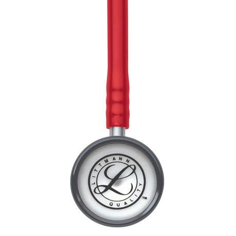 Littmann Classic II Pediatric Stethoscope – Red, Stainless Steel, Standard – chestpiece close-up.