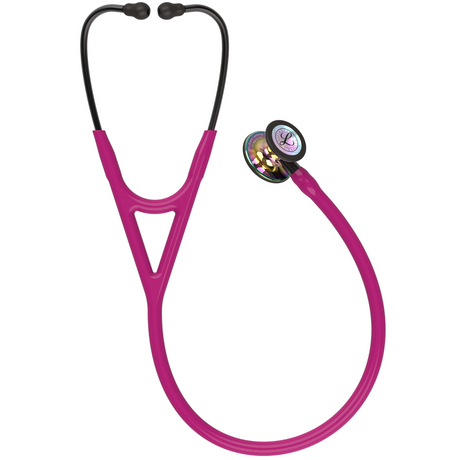Littmann Cardiology IV Stethoscope – Raspberry, Smoke Stem, Rainbow, High Polish – full stethoscope.