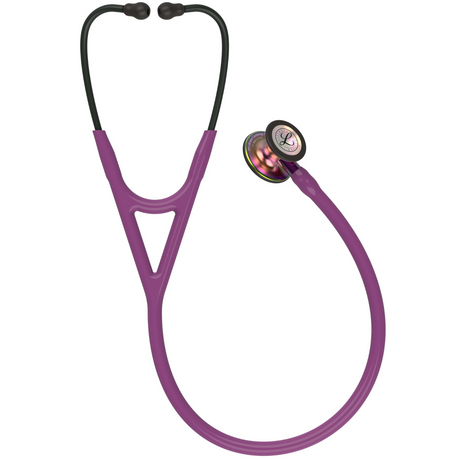 Littmann Cardiology IV Stethoscope – Plum, Violet Stem, Rainbow, High Polish – full stethoscope.
