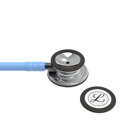 Littmann Classic III Stethoscope – Ceil Blue, Smoke Stem, Mirror – chestpiece close-up.