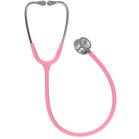 Littmann Classic III Stethoscope – Pearl Pink, Stainless Steel – full stethoscope.