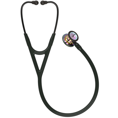 Littmann Cardiology IV Stethoscope – Black, Smoke Stem, Rainbow, High Polish – full stethoscope.