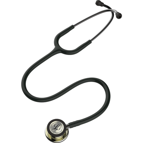 Littmann Classic III Stethoscope – Black, Smoke Stem, Champagne – full stethoscope.