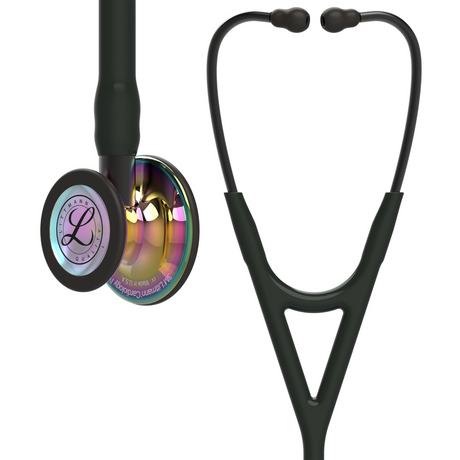 Littmann Cardiology IV Stethoscope – Black, Smoke Stem, Rainbow, High Polish.