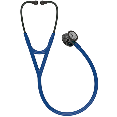 Littmann Cardiology IV Stethoscope – Navy Blue, Blue Stem, Smoke, High Polish – full stethoscope.